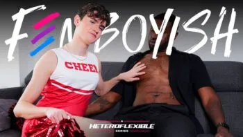 Cheerleader Femboy Takes One For The Team